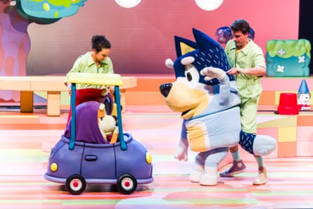 A production shot from the opening night of Bluey’s Big Play, which premiered at Qpac in Brisbane on 22 December 2020