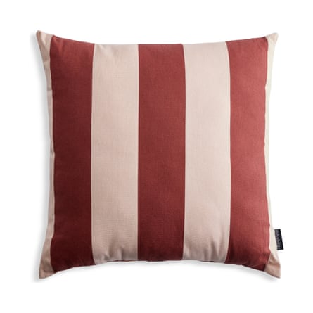 Habitat Stripe Outdoor Cushion Pink