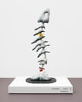A sculpture that looks like a fish’s skeleton