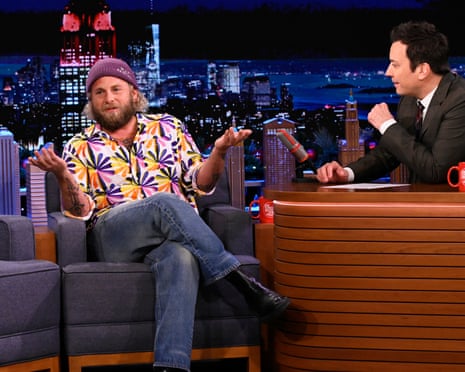 Jonah Hill appears on The Tonight Show Starring Jimmy Fallon on 6 December 2021.