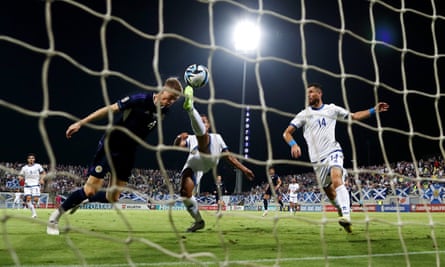 McTominay lights Scotland’s path as he emerges from United shadows | Scotland 5 Scott McTominay heads home Scotland’s opening goal against Cyprus