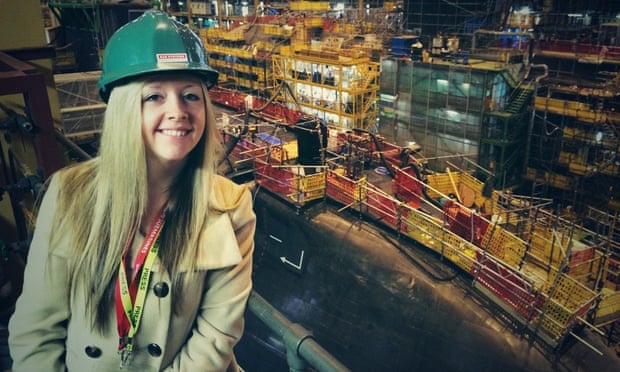 Amy Fenton at the BAE Systems shipyard in Barrow.