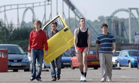 ‘Why would anybody watch a bunch of teenagers on a Friday night?’ … The Inbetweeners, from left, James Buckley, Joe Thomas, Blake Harrison and Simon Bird. 