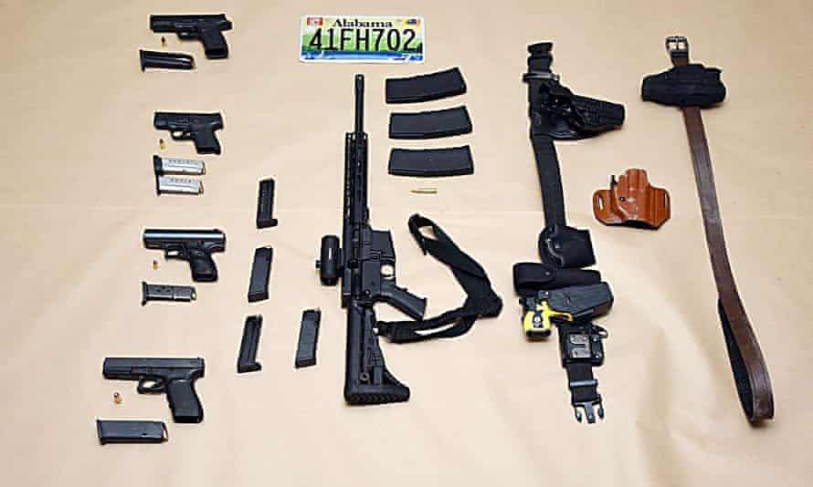Weapons and ammunition found in the Cadillac carrying Vicky White and Casey White.