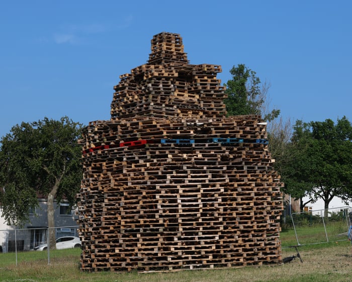Man dies after falling from Eleventh Night bonfire in east Belfast