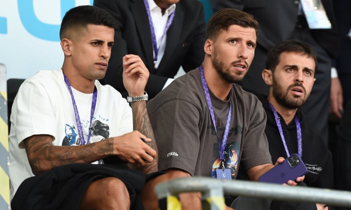 Ruben Dias, João Cancelo and Bernardo Silva