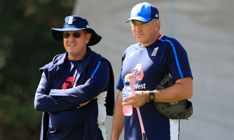 The new England coach, Chris Silverwood (right) is not as laid-back as his predecessor, Trevor Bayliss (left).