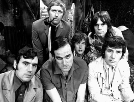 Never afraid … the Monty Python team in 1969 – at rear: Graham Chapman and Terry Gilliam; front: Terry Jones, John Cleese, Eric Idle and Michael Palin.