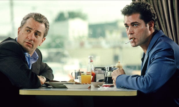 ‘He had to be dangerous, disarming – and innocent’ … Liotta with Robert de Niro in Goodfellas.