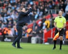 Championship roundup: angry Lampard sparks confrontation as Coventry draw with Saints