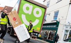 AO World staff deliver appliances
