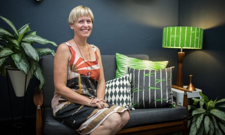 Heather Moore, owner of Skinny LaMinx fabric and paper design company