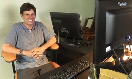 The patron saint of fact-checking ... David Mikkelson, co-founder of Snopes.com at his desk in Calabasas, California.