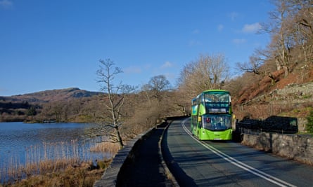 The 599 takes in Ambleside and Rydal Water.