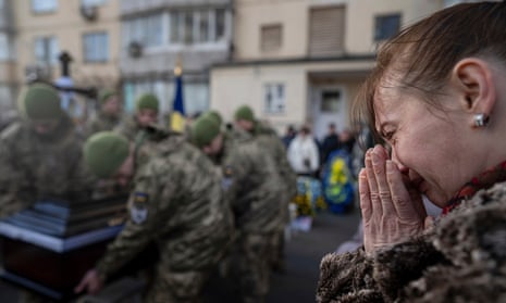 Funeral in Kyiv for a Russian soldier killed in the fighting around Avdiivka