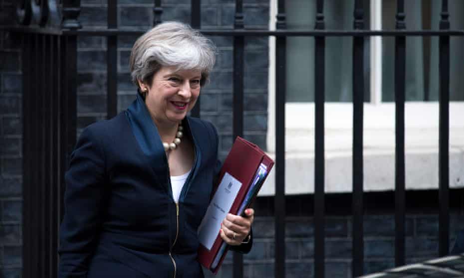 Theresa May leaving 10 Downing Street