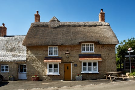 Thatched pub on a sunny day