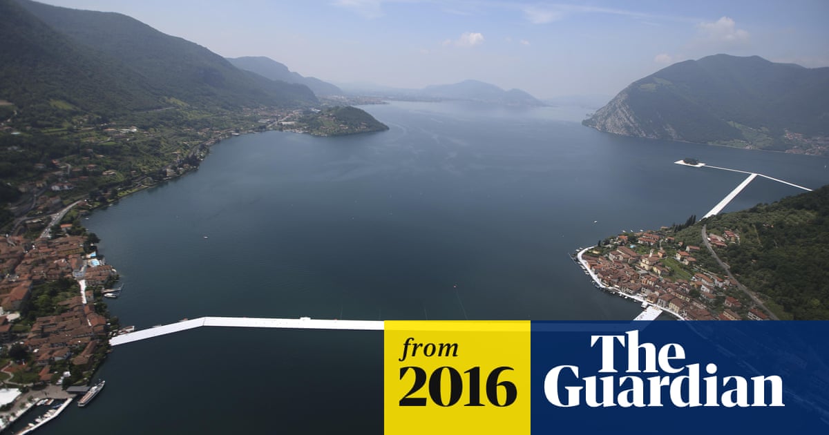 Walk On Water Christo Floats 3km Path Across Italy S Lake Iseo Installation The Guardian