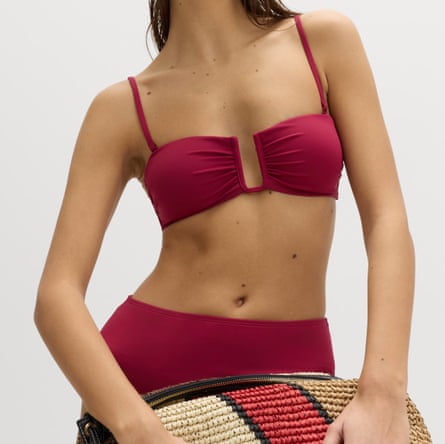 M&S Padded U-Notch Bandeau Bikini Top