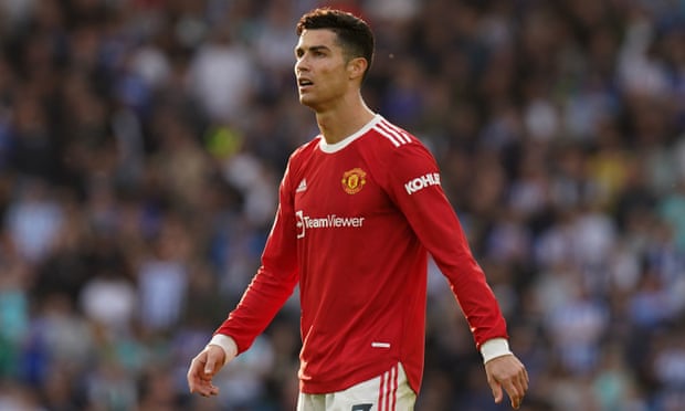 Cristiano Ronaldo playing for Manchester United at Brighton last season