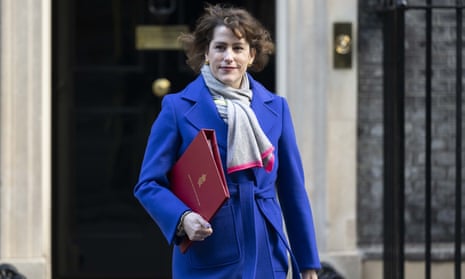 Victoria Atkins leaves Downing Street after attending the weekly cabinet meeting in London.
