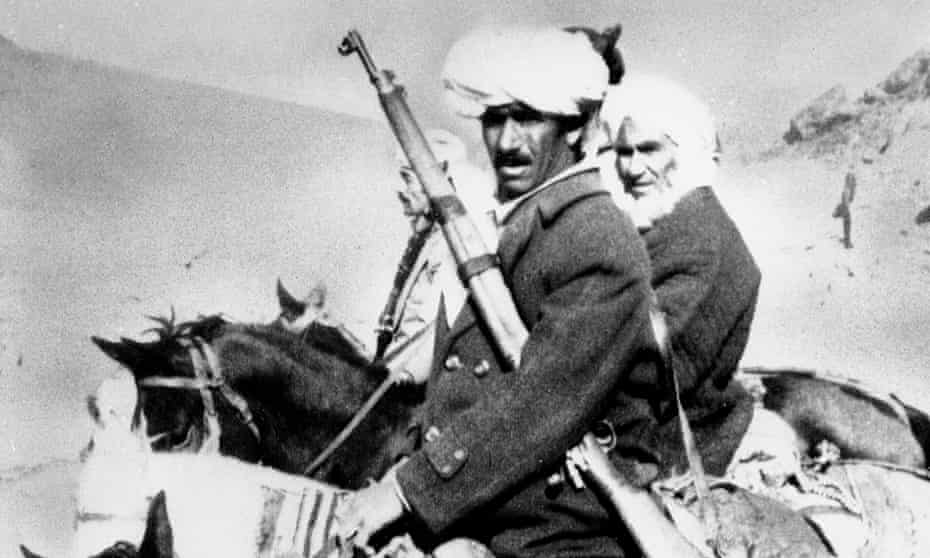 Afghan guerrillas who fought Soviet forces, pictured in 1980. 