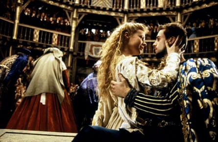Gwyneth Paltrow and Joseph Fiennes in the 1998 film Shakespeare in Love, for which Stoppard wrote the screenplay.