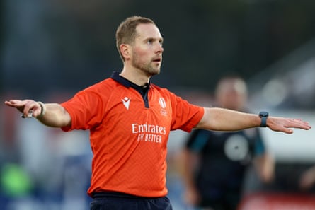The Australian referee, Angus Gardner