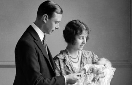 The Duke and Duchess of York - the future King George VI and Queen Elizabeth - at the christening in May 1926 of Princess Elizabeth, described in the press at the time as the ‘world’s best-known baby’.