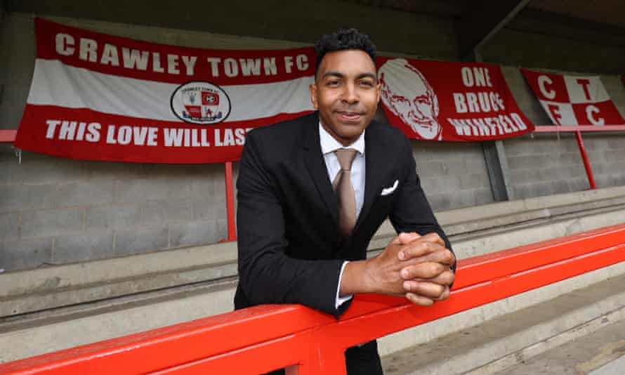 Crawley Town Football Club’s new manager Kevin Betsy at the Broadfield Stadium.