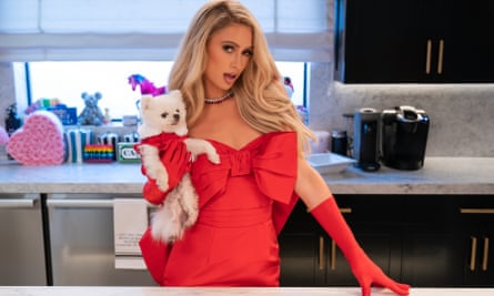 One of the typically sensible chef’s outfits Paris Hilton modelled in Cooking with Paris.