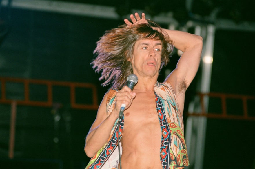 Iggy Pop at the Reading festival in August 1991, the same year as the Barrowlands Stooges gig in Glasgow.