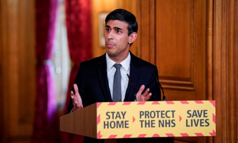 Rishi Sunak speaking during a remote press conference to update the nation on the Covid-19 pandemic.