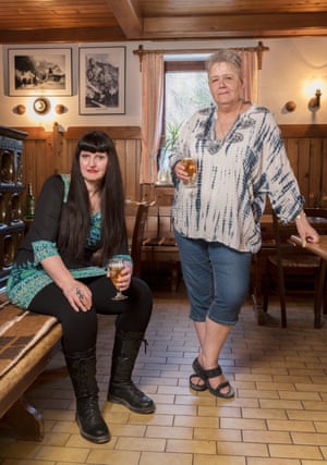 Nicole Le Strange (left) and Sue Lenham in Kranjska Gora, Slovenia, April 2017.