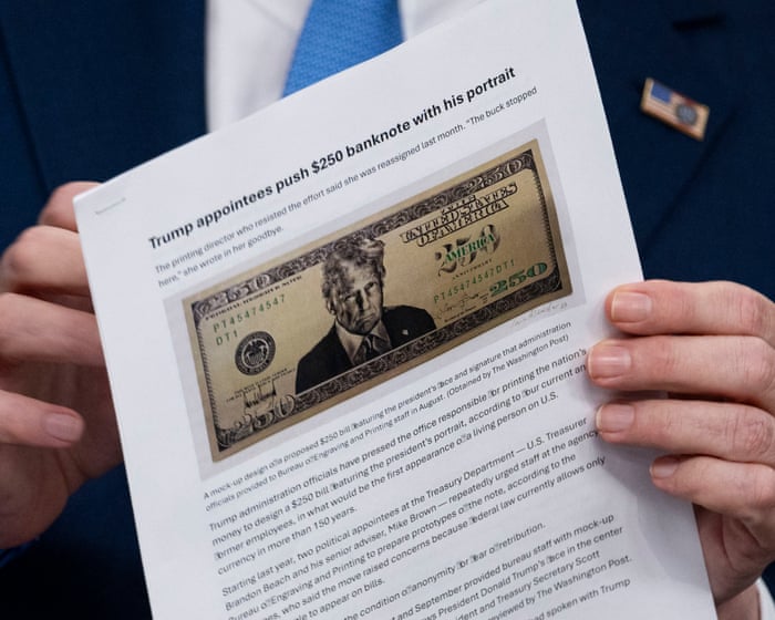 Trump news at a glance: president really wants his face on US money before he’s dead