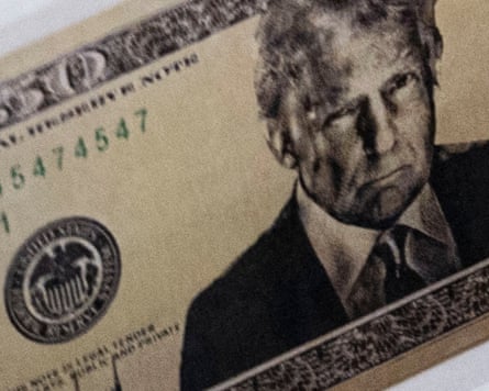 A mockup of a Donald Trump $250 bill.