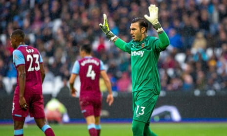 The goalkeeper Roberto Jiménez was brought to West Ham by Mario Husillos but has failed to impress.