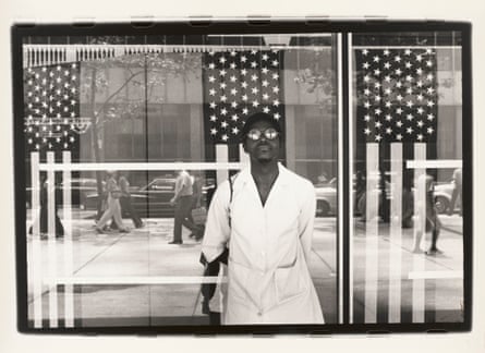 Ming Smith – America seen through Stars and Stripes, New York City, New York, printed ca. 1976.
