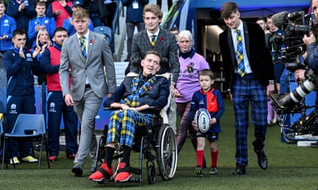 Doddie Weir makes an appearance at Murrayfield before Scotland’s match against New Zealand on 13 November.