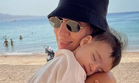 Celine, 35, with baby Ellie.