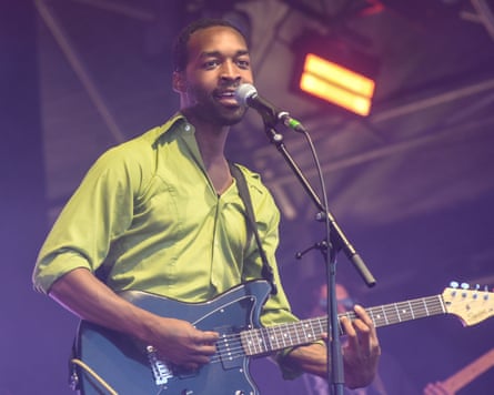 Jalen Ngonda performing on stage Glynde Place, Sussex