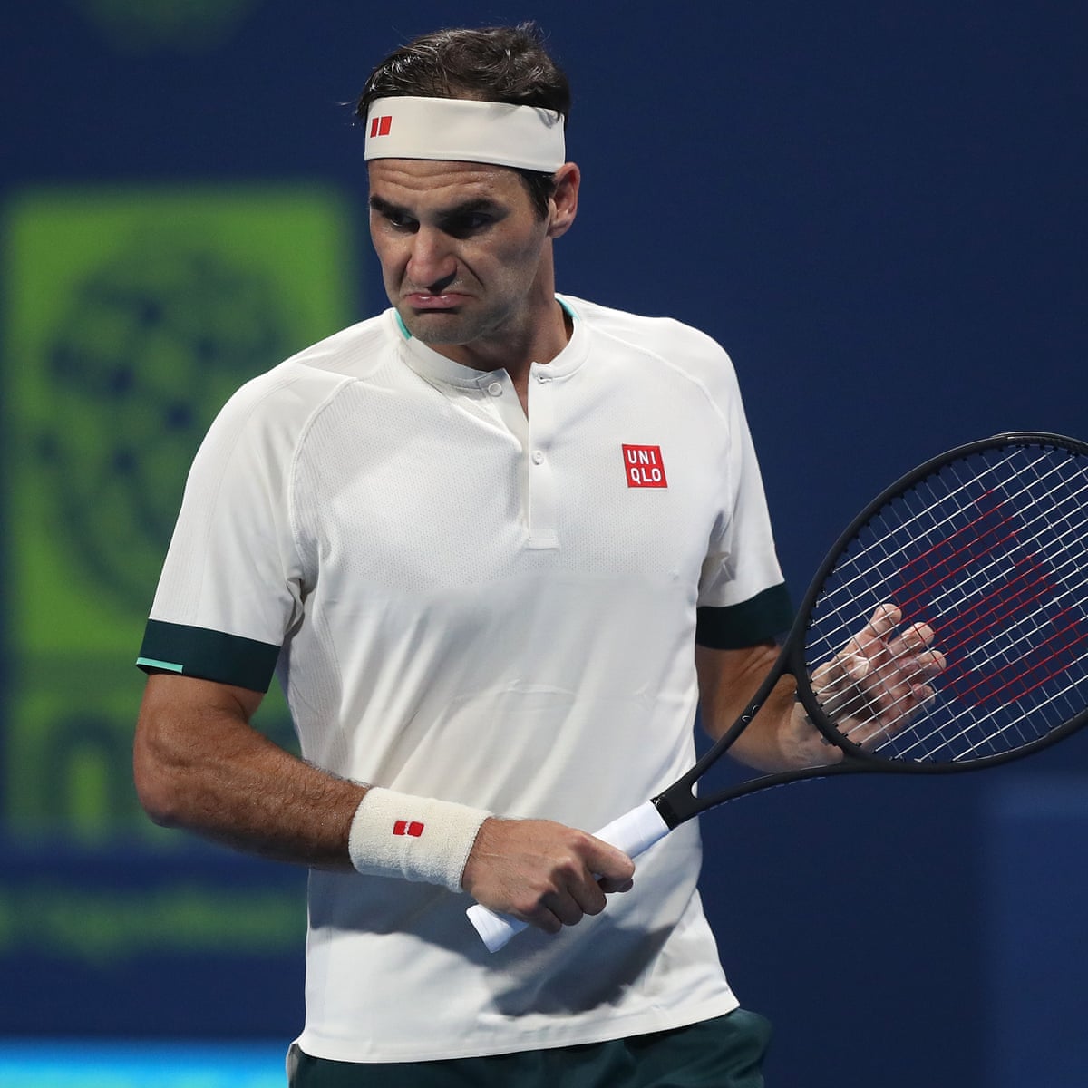 Roger Federer S Comeback At Qatar Open Ended By Nikoloz Basilashvili Roger Federer The Guardian