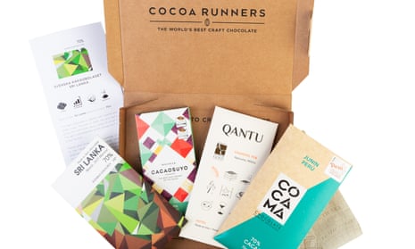 You send me: Cocoa Runners offers chocolate subscriptions at £19.95 a month.
