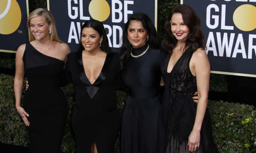 From left: Reese Witherspoon, Eva Longoria, Salma Hayek and Ashley Judd arrive at the awards.
