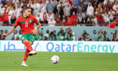Abdelhamid Sabiri of Morocco scores
