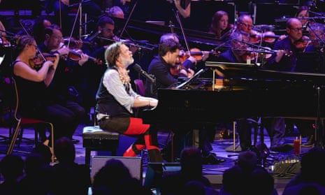 ‘He looks splendid and sounds better’ … Rufus Wainwright with the BBC Concert Orchestra.