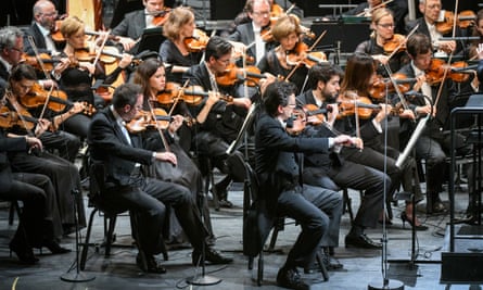 The Bavarian Radio Symphony Orchestra plays at Riga’s opera house.