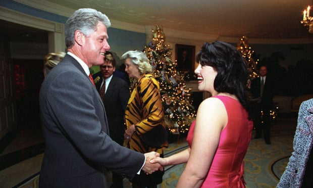 Bill Clinton and Monica Lewinsky at the White House Christmas party in 1995.