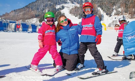 Young skiers at St Anton, Austria