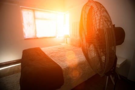 The wind from an electric fan will help to keep mosquitoes away at night.